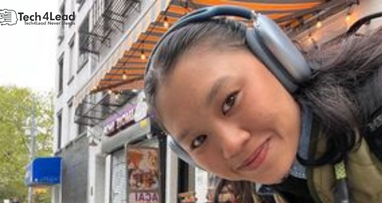 Faith Lew uses her noise-canceling headphones to block out others at the local dog park and in the office. PHOTO: FAITH LEW